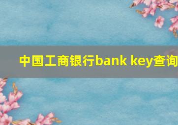 中国工商银行bank key查询